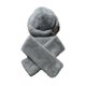 thumbnail image 2 of Sombrero de pescador con bufanda, gorro térmico informal para nieve, ideal para caminatas, acampadas y excursiones. gris claro, 2 of 9