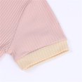 thumbnail image 4 of Akiihool Baby Bodysuit Boy Baby Boy One Piece Romper Jumpsuit Solid Ribbed Baby Boy Clothes Outfits (Pink,18-24 Months), 4 of 5