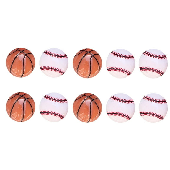 Milisten  30 Pcs Resin Sports Ball Accessories for Jewelry Making Supplies Nail Art Stickers
