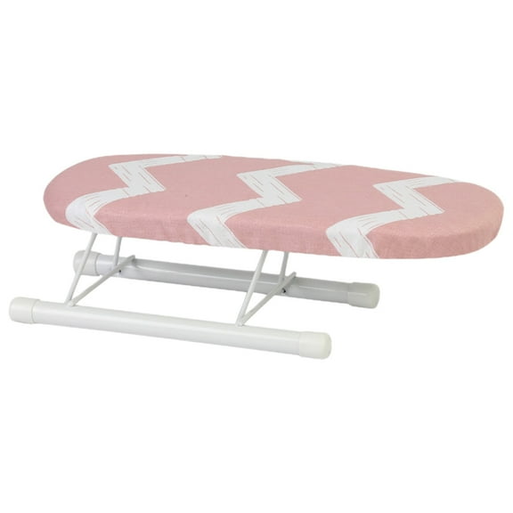 Table Top Ironing Board with Cover And Pad,Small Ironing Board Cover and Pad,10IN Mini Ironing Board Cover and Pad,Replacement Cover for Iron Board Non Stick Resist Scorching(Pink)