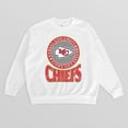 thumbnail image 5 of Women's Gameday Couture White Kansas City Chiefs Endzone Oversized Premium Drop Shoulder Sweatshirt, 5 of 5