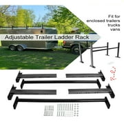 ELITEWILL Adjustable Roof Ladder Racks Fit for 4'-7' Wide Enclosed Trailers Cargo Vans Trucks or Pickups