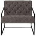 thumbnail image 6 of Flash Furniture HERCULES Madison Series Retro Gray LeatherSoft Tufted Lounge Chair, 6 of 6