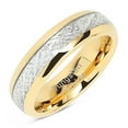 thumbnail image 2 of 6mm Mens & Womens Tungsten Carbide Ring Meteorite Inlay Wedding Band Size 4-13 (Tungsten, 6.5), 2 of 4
