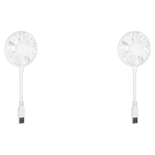 Ventilador Usb Recargable Yuarrent Enfriamiento Silencioso Blanco 2piezas