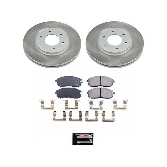 Front Brake Pad and Rotor Kit - Compatible with 2007 - 2013 Nissan Altima Coupe 2008 2009 2010 2011 2012