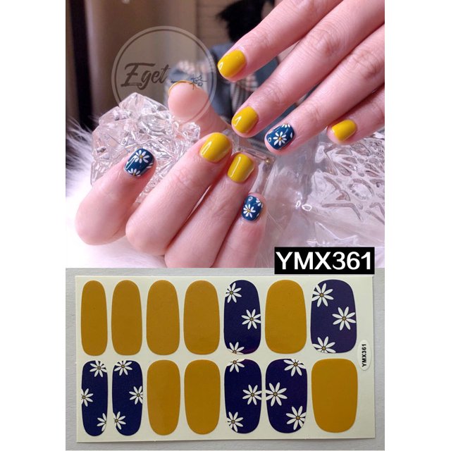 Pegatinas para uñas ecológicas, resistentes al agua, de larga duración, pegatinas para uñas YMX331-368