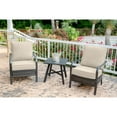 Hanover Oakmont 3Piece CommercialGrade Patio Set with 2 Aluminum