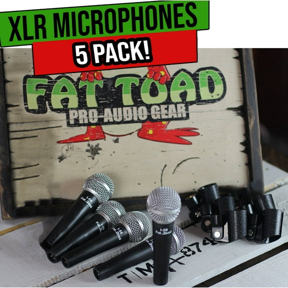 Fat Toad Singing Vocal Studio Microphones - Handheld Karaoke Studio Mic PACKAGE