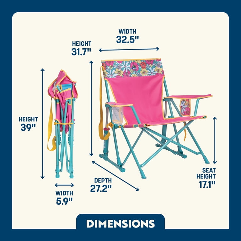 GCI Outdoor Kickback Rocker Foldable Rocking Camp Chair, Summer