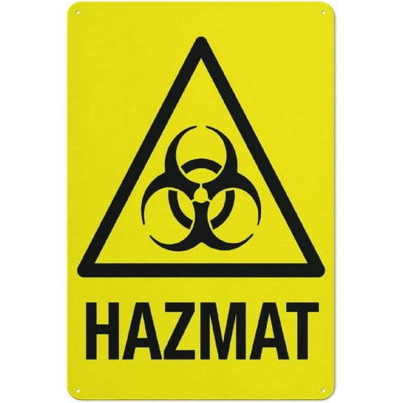 Hazmat Sign Warning Sticker-Security Sign Outdoor Sign 12 X 8 Inches