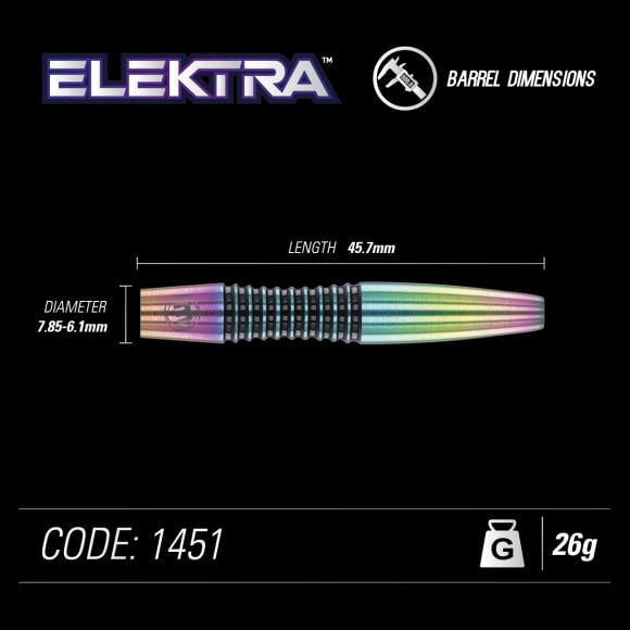 Winmau Elektra Steel Tip Darts 26g