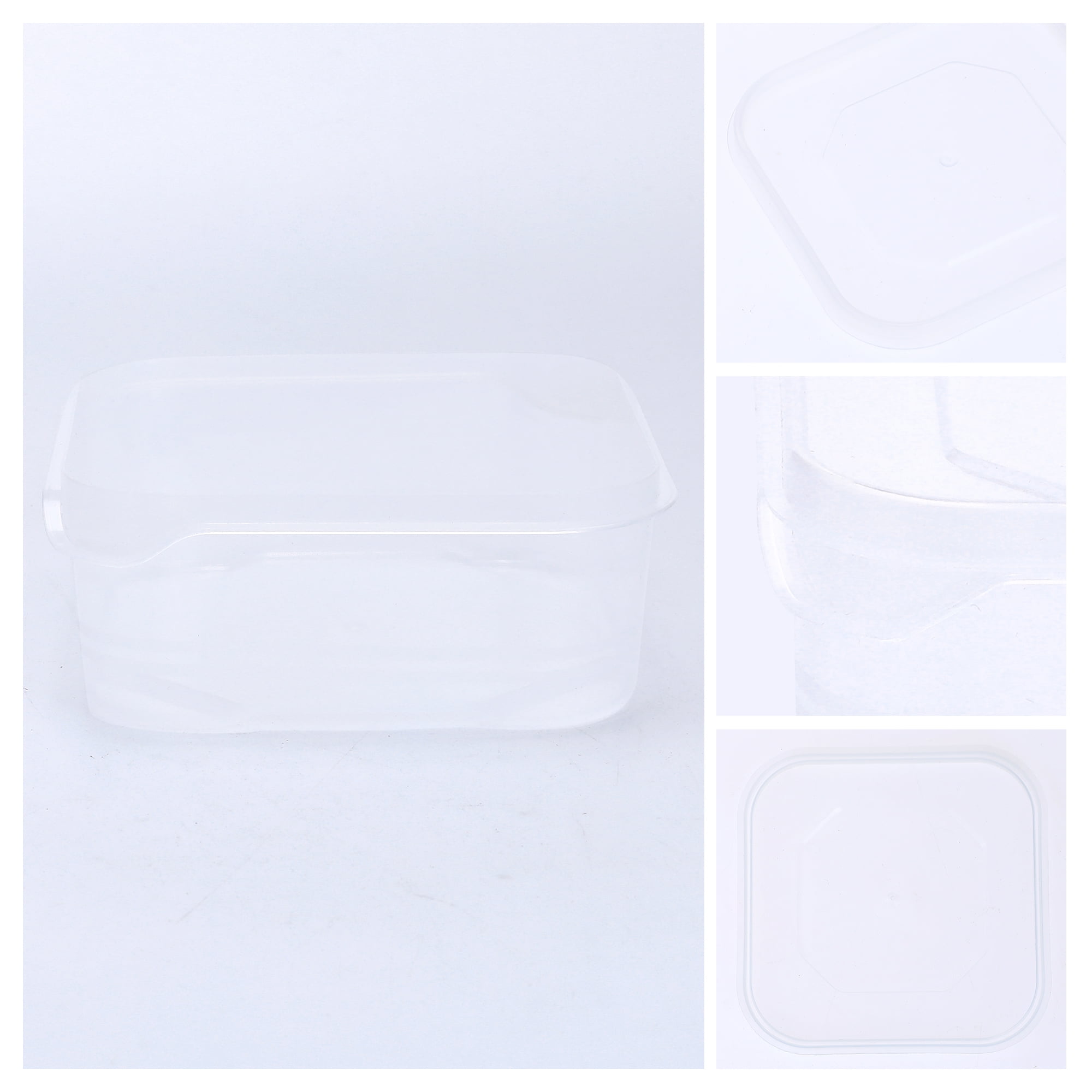 Unique Bargains 12 Pack Plastic Food Storage Containers Meal Prep Food Containers 12 oz Transparent