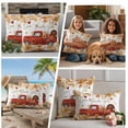 thumbnail image 5 of Red Truck Fall Outdoor Waterproof Pillow Covers, Pumpkin Thanksgiving Botanical Leaves Decorative Square Throw Pillowcase Sofa Cushion Sham for Patio/Couch/Chair, 24"x24" 2 Pack, 5 of 8
