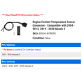 thumbnail image 2 of Engine Coolant Temperature Sensor Connector - Compatible with 2004 - 2013, 2019 - 2020 Mazda 3 2005 2006 2007 2008 2009 2010 2011 2012, 2 of 2