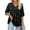 #A07-Black, variant on Abcomgle Women Plus Size Tops Pleat Hem Summer V Neck Tunic Shirts Polka Dot Print T-Shirt 3/4 Sleeve Tops Pleat Hem Casual Tunics Blouses L,Gray