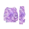 thumbnail image 5 of Family Halloween Pajama Set Long Sleeve Crew Neck, Soft Halloween Family Pajamas with Crystal Ball Skull Print, Cool Matching Halloween Pajamas Sleepwear, 5 of 6