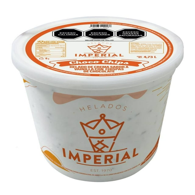 Helado Imperial de crema sabor vainilla con chispas de chocolate 4.73 l