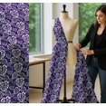 thumbnail image 5 of Soimoi Purple Cotton Poplin Fabric Monstera Leaves Printed Craft Fabric by the Yard 42 Inch Wide, 5 of 7