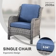 thumbnail image 5 of Vcatnet Direct 5 Pieces Outdoor Patio Furniture Sectional Sofa All-weather Conversation Set with Coffee Table for Garden,Poolside,Denim blue, 5 of 7