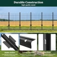thumbnail image 3 of Miniyam 10 Piece Garden Fence Post Set, 4-ft Heavy-Duty U-Shaped Metal Posts for Wire Mesh Fences, No-Dig Temporary Fence Posts, Black, 3 of 6