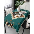 thumbnail image 2 of Green Southwestern Rectangle Tablecloth, Boho Ethnic Geometric Retro Waterproof & StainResistant Tablecloth, Washable Oil-proof Table Cover for Dining/Party/Wedding/Camping/Buffet 54x108 In, 2 of 9