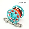 thumbnail image 4 of relayinert Keep Diving Aluminium Spool Reel Polyester Rope Reels Outdoor Activity Underwater Accessories with Double End Hook Blue 15m, 4 of 6