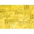 thumbnail image 1 of Ahgly Company Indoor Rectangle Abstract Yellow Contemporary Area Rugs, 7' x 10', 1 of 4