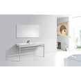 thumbnail image 2 of KubeBath Haus 60" Single Sink Stainless Steel Console w/ White Acrylic Sink - Chrome, 2 of 5