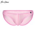 thumbnail image 2 of Mens Sexy See-through Mesh Briefs Low Rise Bulge Pouch Sheer Thongs Underpants Solid Color Panties Underwear Lingerie NightwearM Gong Bohan LED, 2 of 2