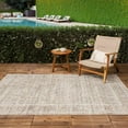 thumbnail image 5 of Hauteloom Uzuri Machine Washable Damask Area Rug for Living Room, Bedroom - Outdoor Safe Area Rug for Patio, Porch - Farmhouse - Beige, Sage Green - 6'7" x 9'6" (6x9), 5 of 18