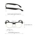thumbnail image 3 of CLUB-MASTER Half Frame CLEAR LENS GLASSES Black Silver Color Vintage  Retro k, 3 of 10