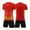 Red, variant on TIREOW Kids Team Soccer Jersey and Shorts, Youth Shirts Soccer Uniform Kit, Adult Indoor Turf Sport Outfit (Style A)