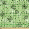 thumbnail image 2 of Ambesonne Botanical Fabric by the Yard Upholstery, Taraxacum Dandelion Art, 5 Yards, Green and Dark Grey, 2 of 5