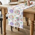 thumbnail image 2 of Easter Colorful Eggs Table Runner 72 Inches Long for Kitchen Dining, Spring Flowers Leaves Country Plants Dresser Scarf Farmhouse, Dining Table Decorations for Wedding/Parties, 18 x 72 In, 2 of 8