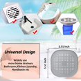 thumbnail image 5 of 2 PackHair Catcher,Square Hair Drain Cover for Shower Silicone Hair Stopper with Suction Cup,Easy to Install Suit for Bathroom,Bathtub,Kitchen (Grey), 5 of 7