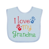 Inktastic I Love My Grandma Boys or Girls Baby Bib