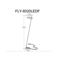 thumbnail image 3 of Dainolite 20W Floor Lamp Aged Brass, 3 of 3