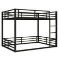 thumbnail image 4 of Generic Queen over Queen Metal Bunk Bed for Adults - Space-Saving Design, Noise Reduced, No Box Spring Needed, Heavy-Duty Steel Frame, Black Finish, 4 of 9