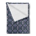 thumbnail image 2 of Geometric Soft Flannel Fleece Throw Blanket, Circles Overlapping Round in Abstract Design Repeating Pattern Retro, Cozy Plush for Indoor and Outdoor Use, 60" x 80", Multicolor, by Ambesonne, 2 of 5