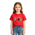 thumbnail image 2 of Ruiwill First Day Of School Shirt For Girls Summer Breathable Back To School Letter Print School Outfits For Girls Crew Neck Short Sleeve Kids Tops Size 8-9 Years, 2 of 3