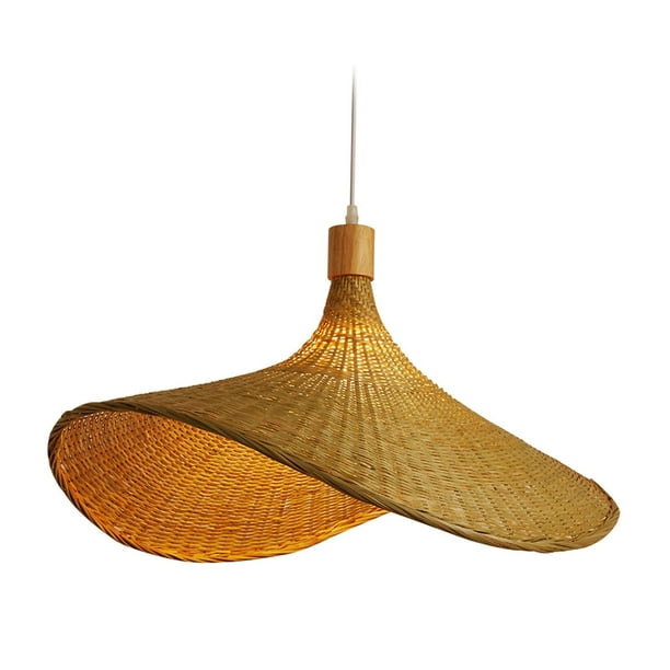 Woven Rattan Pendant Lighting Fixtures, Country Style Ceiling Lampshades