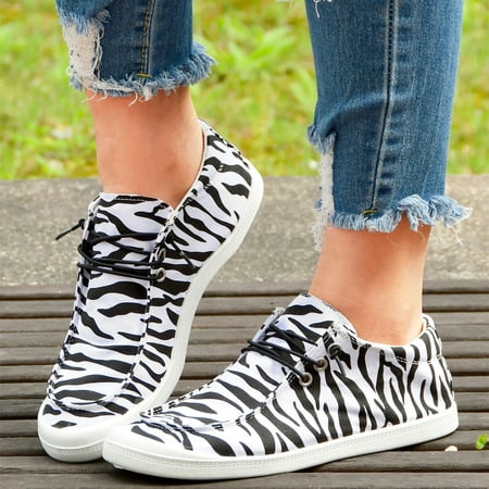 

wofedyo shoes for women Loafers Ladies Shoes Sneakers For Women Autumn Leopard Print Canvas Flat Soft Sneakers Vulcanize Women s Casual Shoes