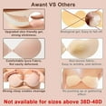 thumbnail image 5 of Strapless Sticky Bra Invisible Sticky Boobs Silicone Adhesive Bra Backless Pushup Lift Bra Beige Size C, 5 of 6