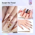 thumbnail image 3 of SAVILAND Non Sticky Solid Builder Nail Gel: Gold Silver Metallic 3D Nail Gel No Wipe Sculpting Gel for Nail Art Easy Sculpting Molding Gel with Nail Powder, 3 of 10