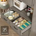 thumbnail image 7 of Homfa 71" Tall Farmhouse Storage Cabinet, Kitchen Pantry with 2 Drawers and Adjustable Shelves, Gray, 7 of 7