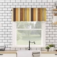 thumbnail image 4 of Hokiten Rod Pocket Curtain Valance, Farmhouse Yellow Brown Farmhouse Window Valance for Living Room, Bedroom, Kitchen Retro Vintage Wood 60"W x 18"L, 4 of 8