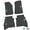 Black w/ Light Blue & White insert, variant on Flextread Floor Mats for 20-24 Jeep Gladiator - Mopar Licensed Factory Fit - Purple w/ Jeep Wave & Wheel Insert - 100% Made in USA