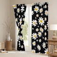 thumbnail image 3 of jejeloiu Cartoon Flower Black Out Curtains,Kawaii Floral Curtains Pack of 2 (42x63 Each),White Bow Tie Bedroom Curtains For Teens,Super Cozy Room Decor, 3 of 6