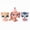 ZH4, variant on 3 PCS Mini Pets Collie #1262 #272 Shorthair Cat #1116 with Cute Accessories Minilpsshop Collectable Cartoon Figures Toys